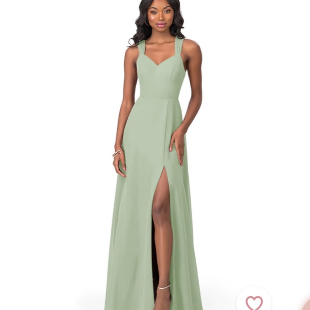 Azazie Jane A8 Sage Green Bridesmaids dress